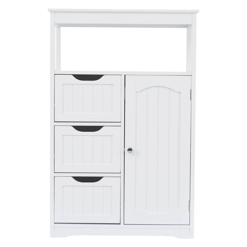 Satico 22.00 in. W x 12.00 in. D x 34.00 in. H MDF White 3-Drawer