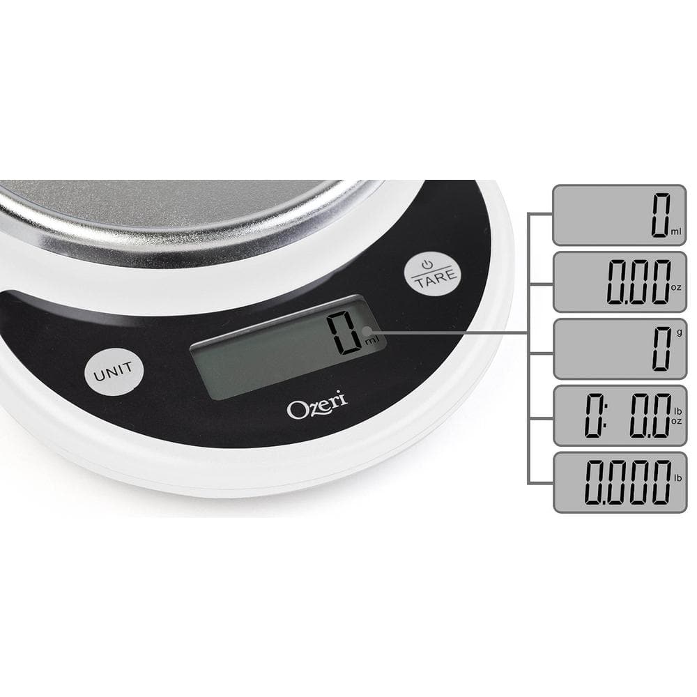 White Digital Kitchen and Postal Scale with Large Platform