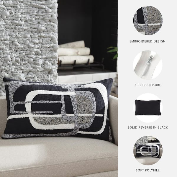 Signature DESIGN BY ASHLEY Veerbank Black/Gray Abstract Polyfiber