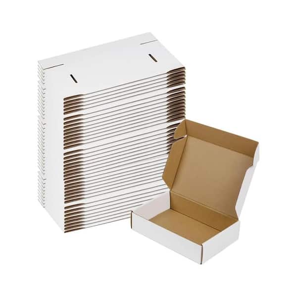 Unbranded 50 Pack 7x5x2 White Corrugated Cardboard Small Shipping Boxes for Business Packaging and Mailing
