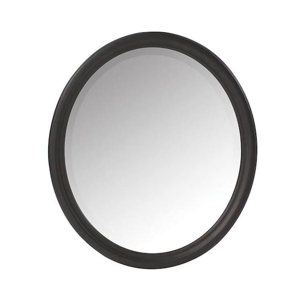 Home Decorators Collection Newport 32 in. H x 28 in. W Framed Wall Mirror in Black