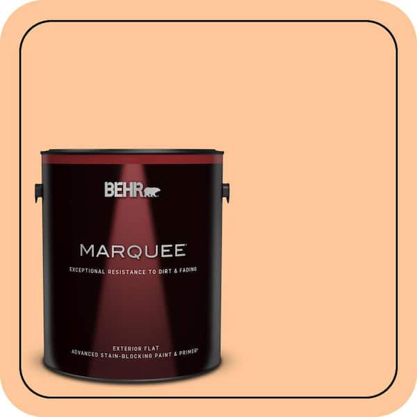 BEHR MARQUEE 1 gal. #P230-4 Citrus Punch Flat Exterior Paint & Primer