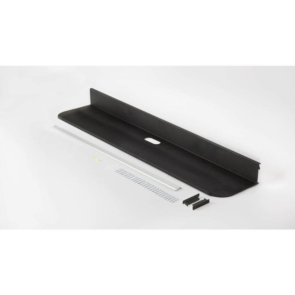 6.125 in. D x 34 in. Black Reversible No Stud Sound Bar Shelf