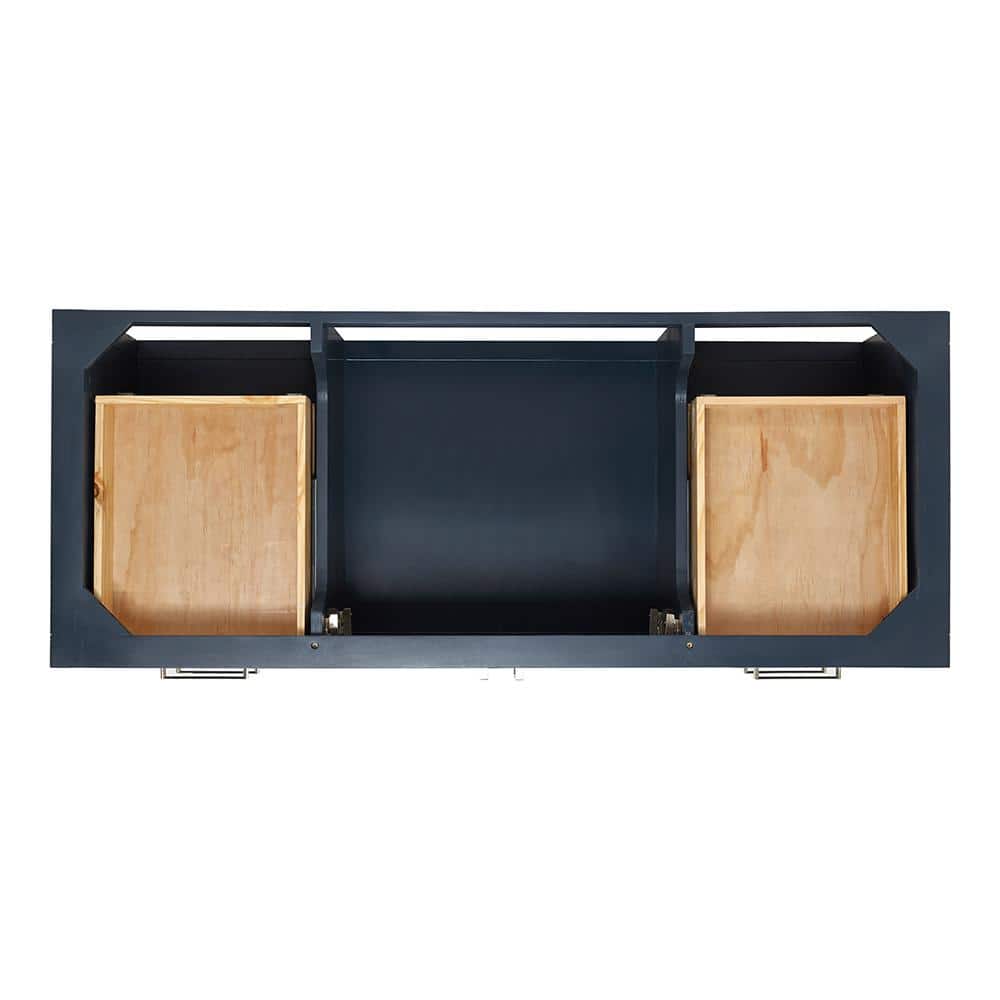 Magnolia 55" Midnight Blue Vanity with Carrara Marble Top