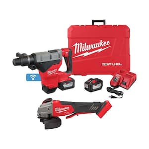 M18 FUEL ONE-KEY 18V Lith-Ion Brushless Cordless 1-3/4 in. SDS-MAX Rotary Hammer w/2 12.0 Ah Battery & M18 FUEL Grinder