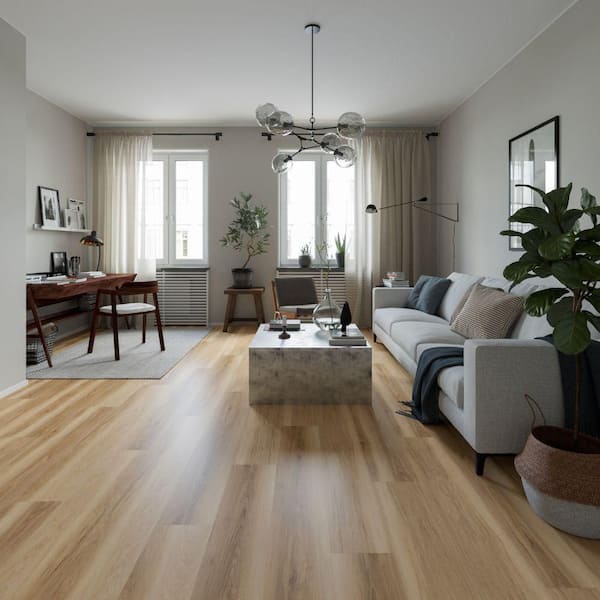 Hydrostop WPC Springbrook 20 MIL x 8 mm T x 9 in. W x 60 in. L Waterproof Click Engineered Vinyl (29.92 sq. ft./Case)