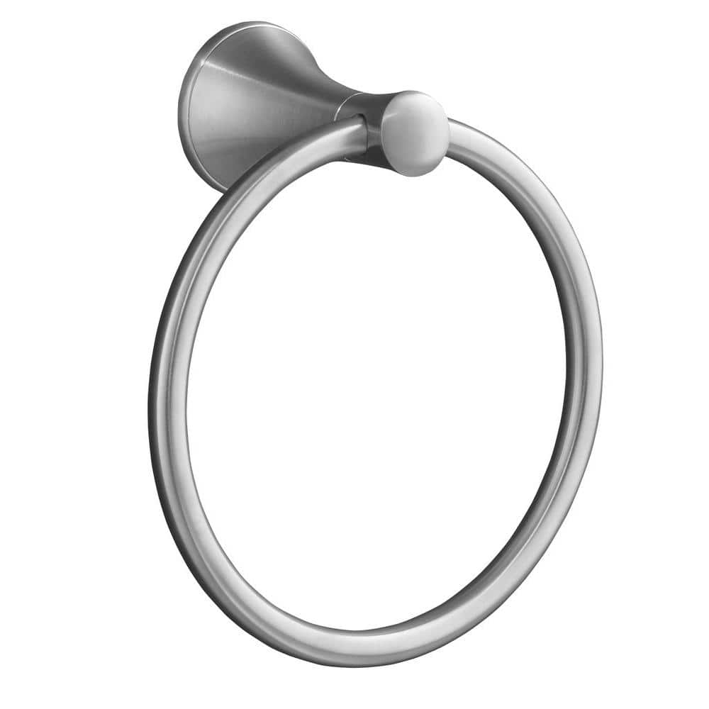 KOHLER Coralais Towel Ring in Brushed Chrome K13435G The Home Depot