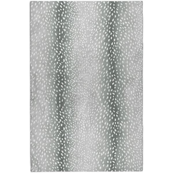 Dream Shag Premium Machine Washable Abstract ADS44 Gray 9 ft. x 12 ft. Area Rug