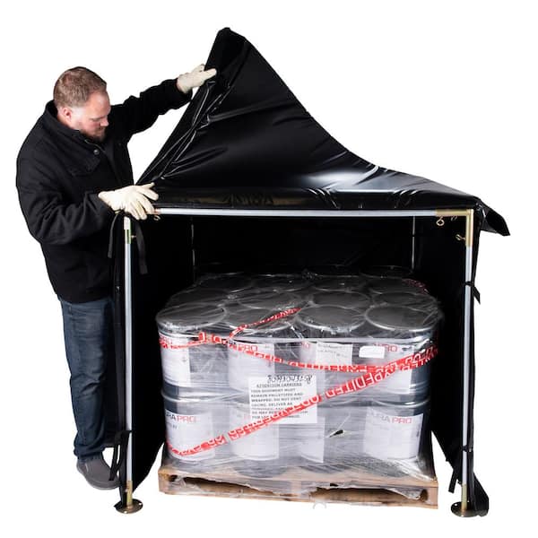 Insulated Bulk Material Warmer, Pallet Heater, Portable Job Site Heater, Fixed Temp 100°F, 40" x 48" x 48", 1200 Watts