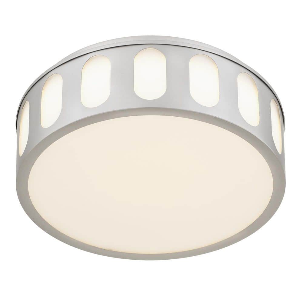 Drum 20-Watt Brushed Nickel Round Integrated LED Flush Mount Light 1160 LM price history on PriceWatchPro