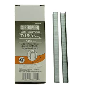 7/16 in. Leg x 3/8 in. Narrow Crown 22-Gauge Collated Standard Staples (5000-Per Box)