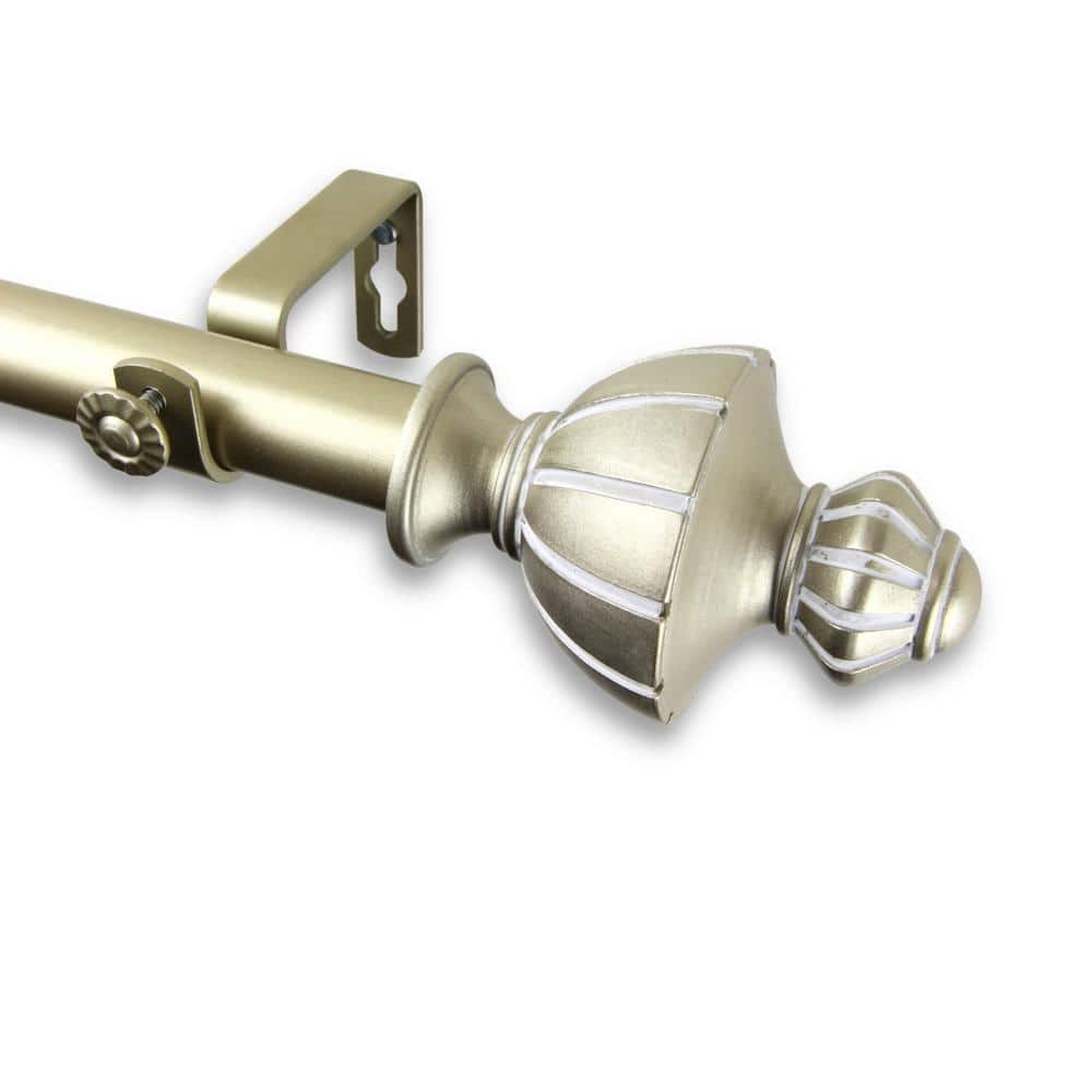 Jerome 160 in. - 240 in. Adjustable 1 in. Dia Single Curtain Rod in Light Gold price history on PriceWatchPro