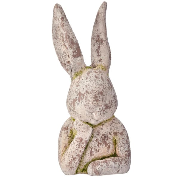 11" Resin Mossed Bunny Bust