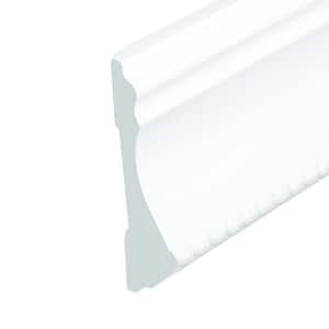 Creations Series 6615 11/16 in. x 2-5/8 in. x 8 ft. PVC Composite White Chair Rail Moulding