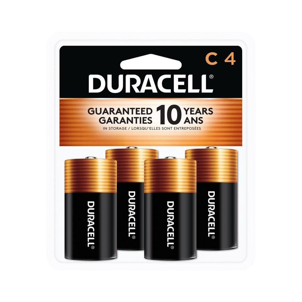 Duracell Duracell Coppertop C Batteries, 4-count Pack, Long-lasting Power,  All-Purpose Alkaline Battery for your Devices 004133313848 - The Home Depot