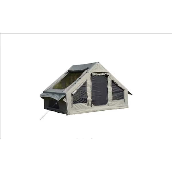 4-6-Person High Performance Inflatable Structure Glamping Camping Tent Easy Setup 4 Season Portable House Army Green