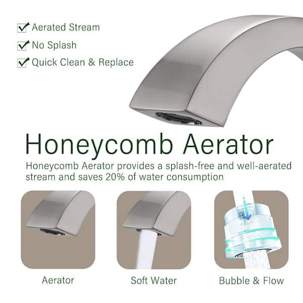 8 in. Widespread Double Handle Brass Bathroom Faucet with Pop-up Drain in Brushed Nickel