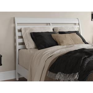 Savannah White Solid Wood Queen Headboard with Attachable Charger