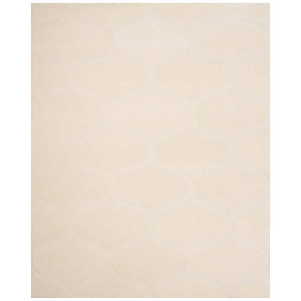 Ivory Elegance 8' x 10' Hand-Tufted Wool Area Rug