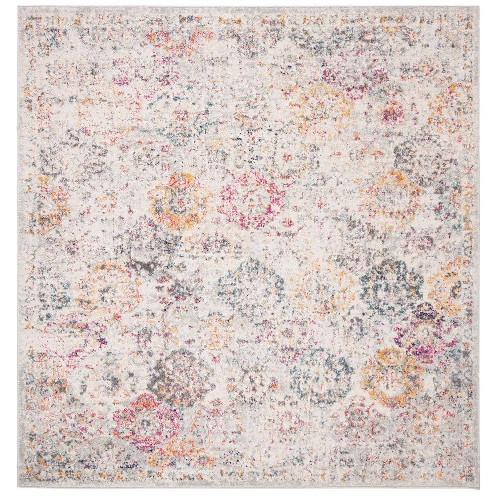 Madison Gray/Gold 8 ft. x 8 ft. Square Border Area Rug price history on PriceWatchPro