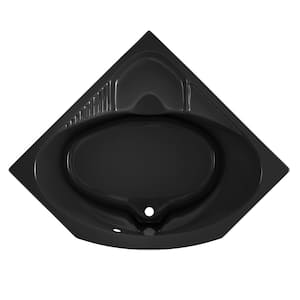 CAPELLA 55 in. Acrylic Neo Angle Corner Drop-in Bathtub in Black