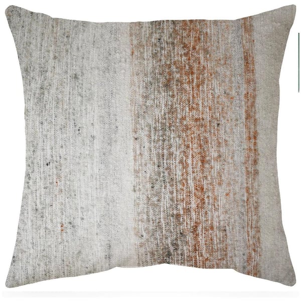 Unbranded 18 in. x 18 in. Woven Outdoor Multi-Recyled Polyester Throw Pillow