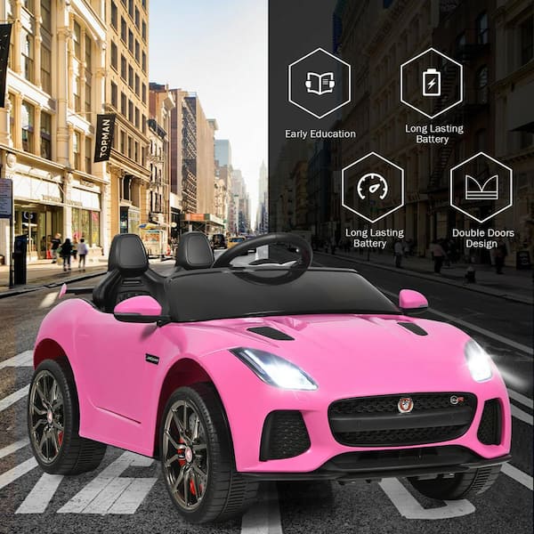 Costway 12-Volt Jaguar F-Type SVR Licensed Kids Ride-On Car with
