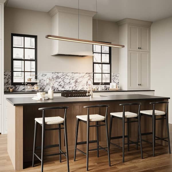 【milk】シェーンボーデン2点 Rennnsan Mirel 47.2 in. 1 Light Walnut Modern Farmhouse Linear LED