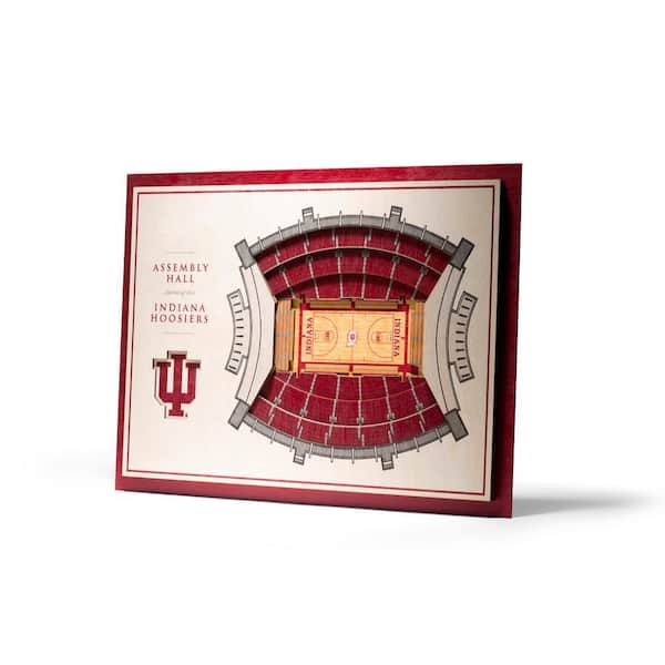 NCAA Indiana Hoosiers 5-Layer Stadiumviews 3D Wooden Wall Art