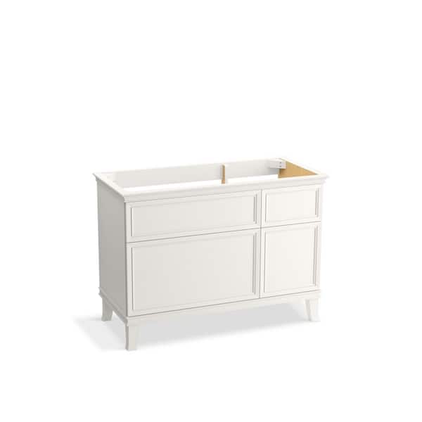 KOHLER Artifacts 48 in. x 21.89 in. D x 34.49 in. H Bath Vanity Cabinet without Top in Linen White