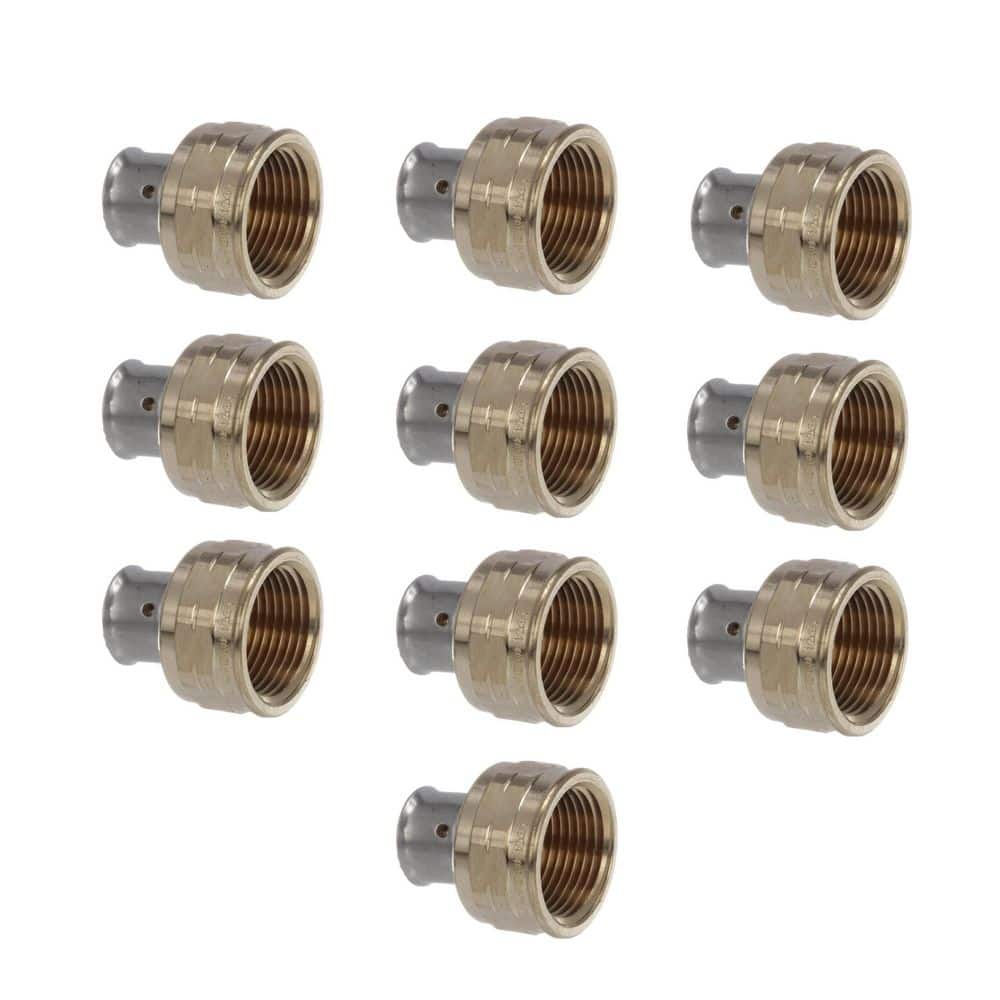 PureFlow 1/2 in. Press x 3/4 in. FPT Zero Lead Bronze Adapter (10-pack) price history on PriceWatchPro