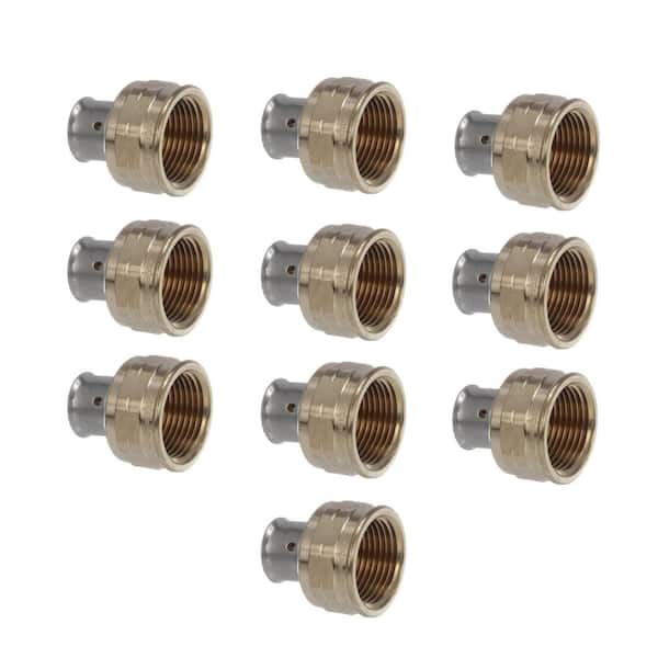 Viega PureFlow 1/2 in. Press x 3/4 in. FPT Zero Lead Bronze Adapter (10-pack)