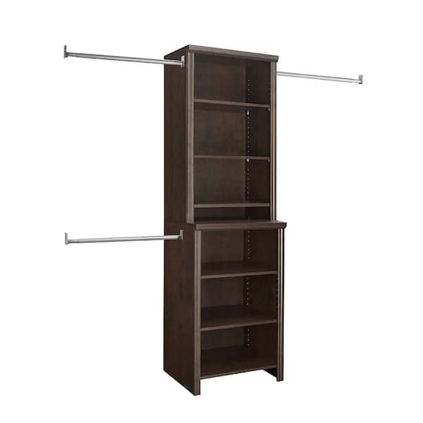ClosetMaid Impressions Deluxe Hutch 60 in. W - 120 in. W Chocolate Wood Closet System