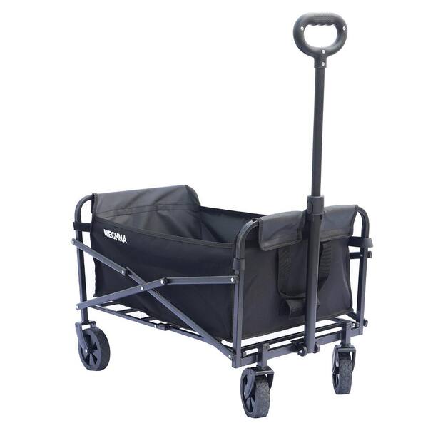 SUNRINX 3 cu. ft. Fabric Garden Cart in Black