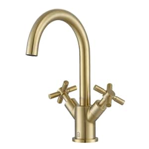 Prima Colori Single Hole 2-Handle Bathroom Faucet in Brushed Champagne Gold