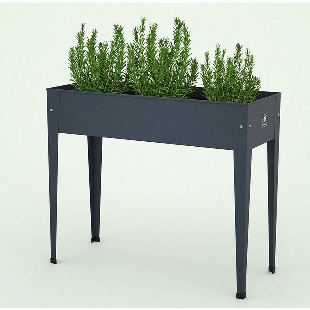 Sungrd 40 in. Black Steel Raised Planter Box LWMW227B44 The Home Depot