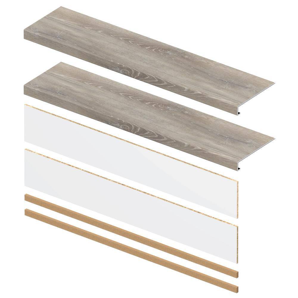 Sterling Oak 6.5 mm x 46 in. x 12 in. Exact Match Small Square Nose Stair Tread + Riser Combo Kit (2-Pack) price history on PriceWatchPro