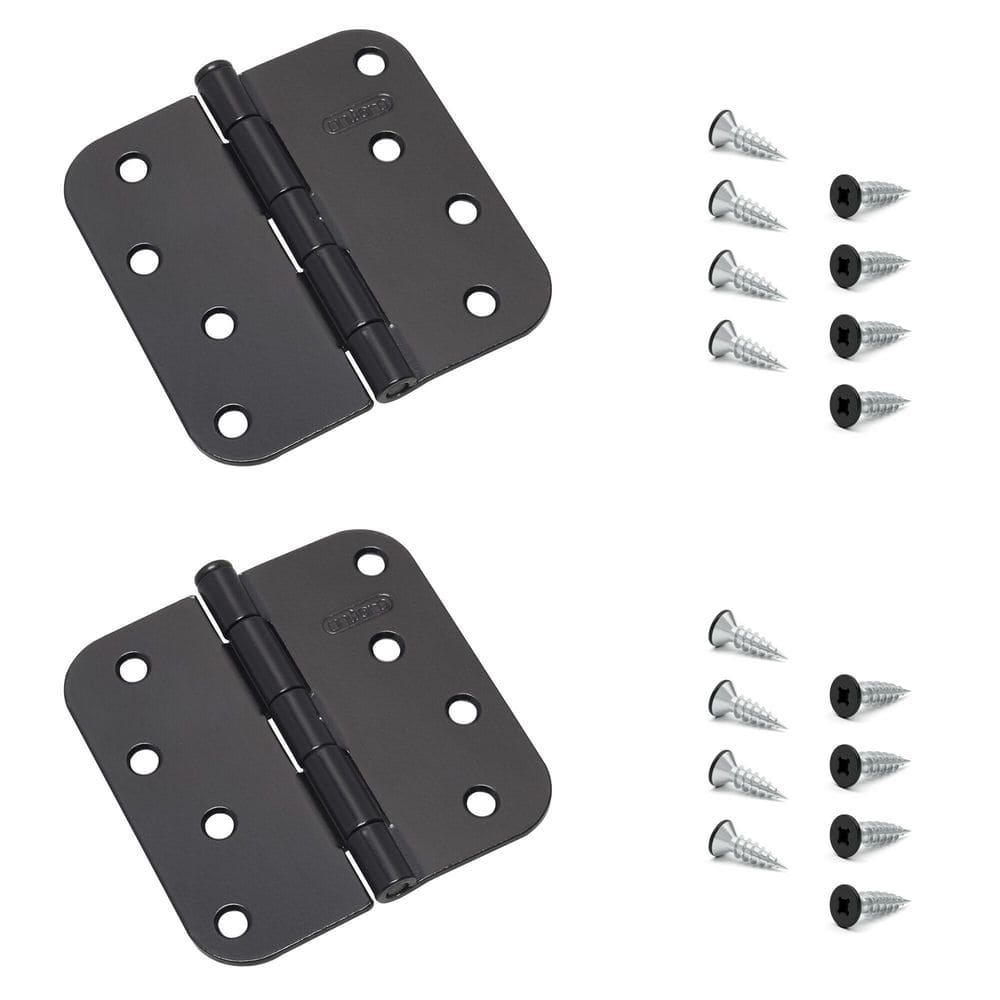 4 in. x 4 in. Black Full Mortise Butt Hinge (2-Pack) price history on PriceWatchPro