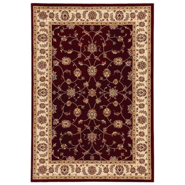 Home Decorators Collection Claire Red/Beige 8 ft. x 10 ft. Area Rug