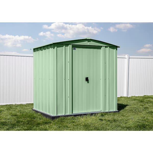 Arrow Classic 6 ft. W x 5 ft. D Sage Green Metal Shed 27 sq. ft.