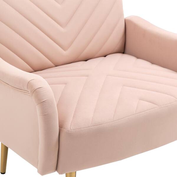 Pale dusty rose velvety & golden brass arm chairs – Turquoise's Treasures