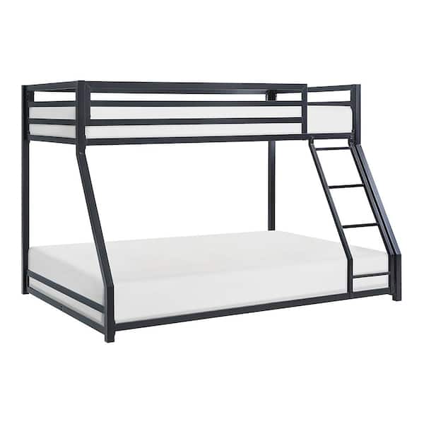 Lazzara Alouette Black Finish Twin/Full Metal Bunk Bed
