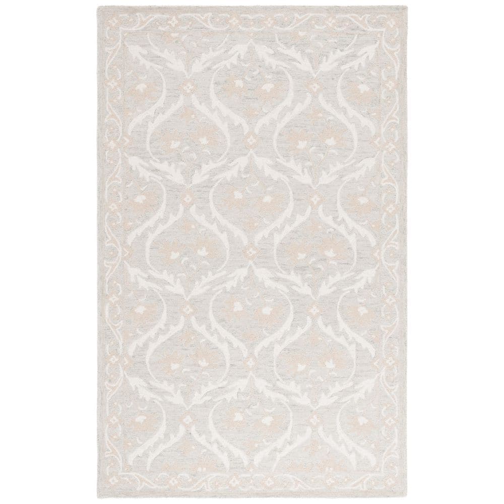 Blossom 6 ft. x 9 ft. Light Gray/Ivory Geometric Abstract Area Rug price history on PriceWatchPro