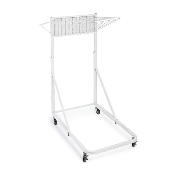 Steel Mobile Blueprint Storage Rack for Plans and Display, White