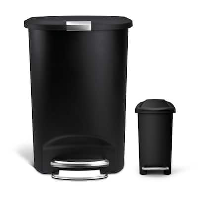 Umbra Black Garbino 2.25G Plastic Trash Can 082855-040 - The Home Depot