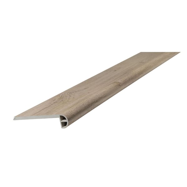 Glacier Lily French Oak 0.98 in. Thick x 4.52 in. Width x 94.5 in. Length Vinyl Flush Stair Nose Molding