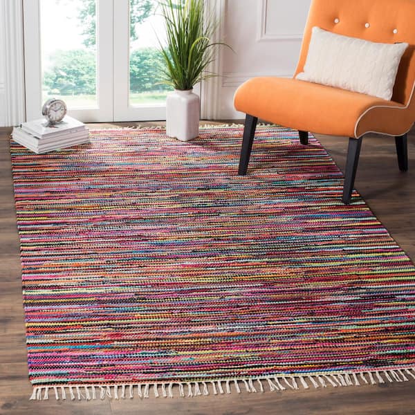 Rag Rug Multi 8 ft. x 10 ft. Striped Area Rug