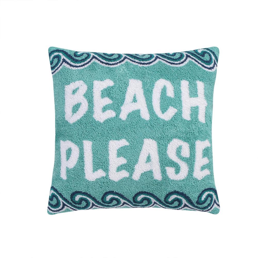 Cotton Throw Pillow cover Happiness comes in salty water water bedding ocean bedding beach quote teal ocean sea decorative pillow case