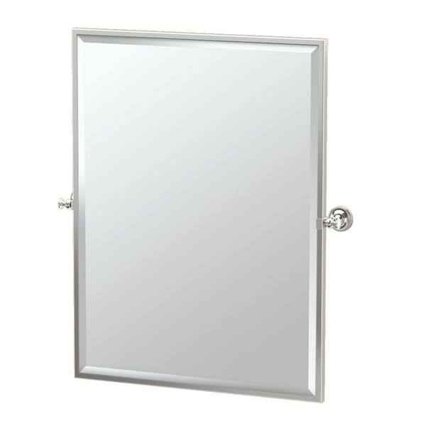 Reviews For Gatco Tavern 28 In W X 33, Polished Nickel Rectangular Bathroom Mirror