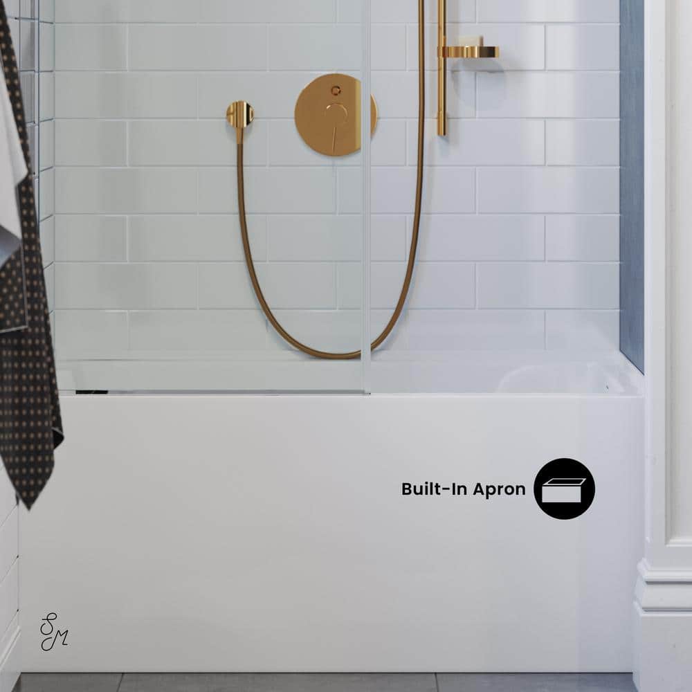 Voltaire 32" White Acrylic Alcove Bathtub with Apron